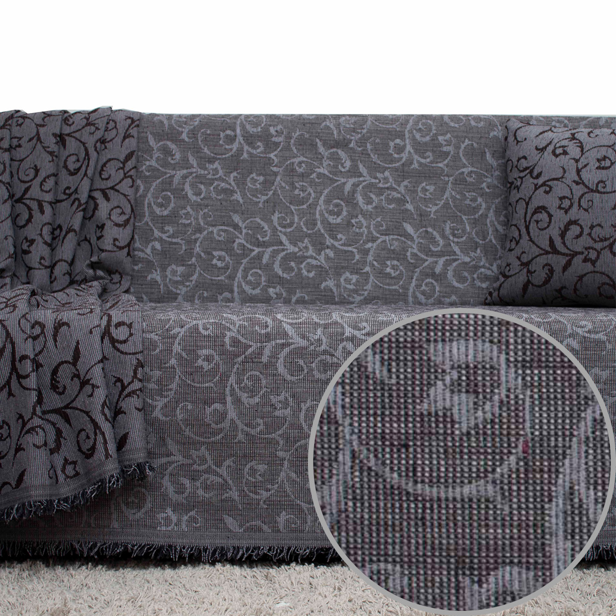 Ριχτάρι τριθέσιου (170X290) Parma γκρι