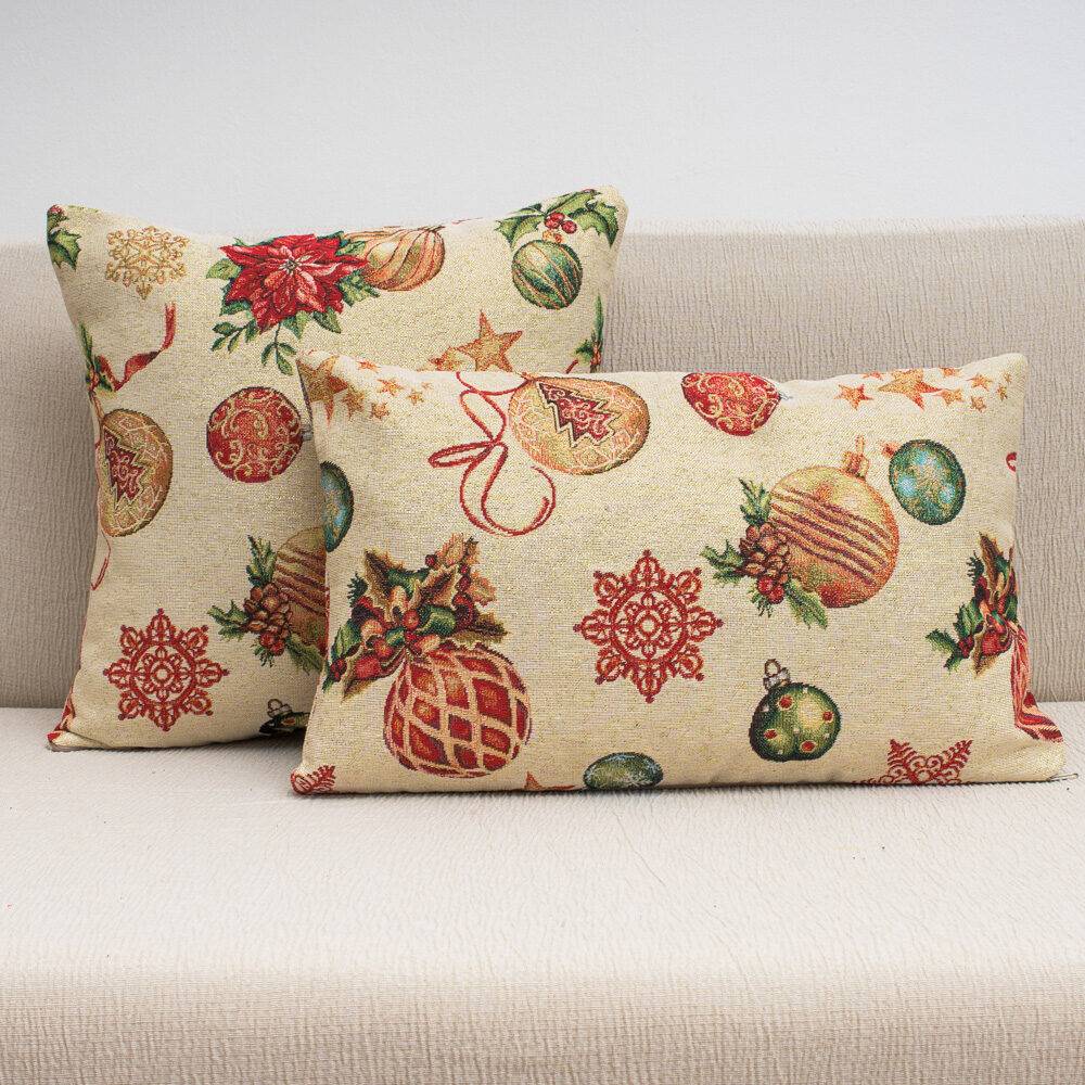 Χριστουγεννιάτικη Μαξιλαροθήκη 45Χ45 Cotone | Noel Μπεζ