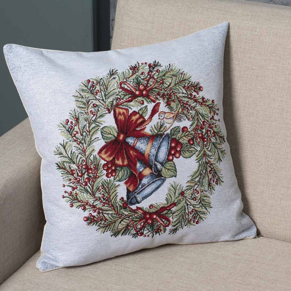 Χριστουγεννιάτικη Μαξιλαροθήκη 45Χ45 Cotone | Carusel Bells