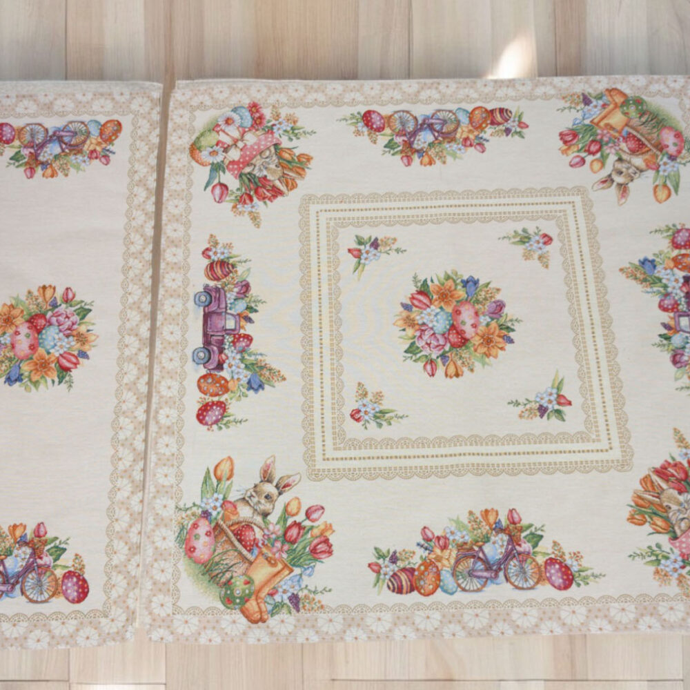 Πασχαλινό Σετ καρέ-τραβέρσα Cotone | Tulips