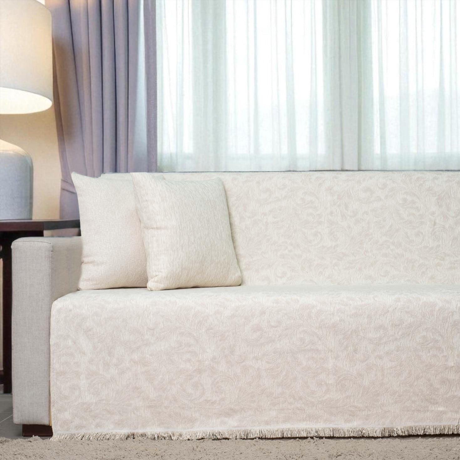 Ριχτάρι Τριθέσιου 180x300 Cotone | Silya Εκρού