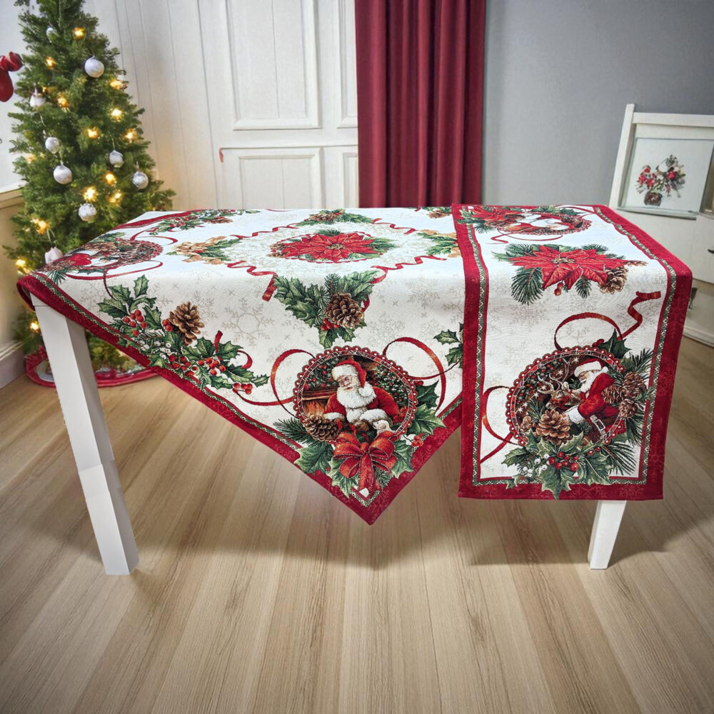 Χριστουγεννιάτικο Σετ καρέ-τραβέρσα Cotone | Santa Bella