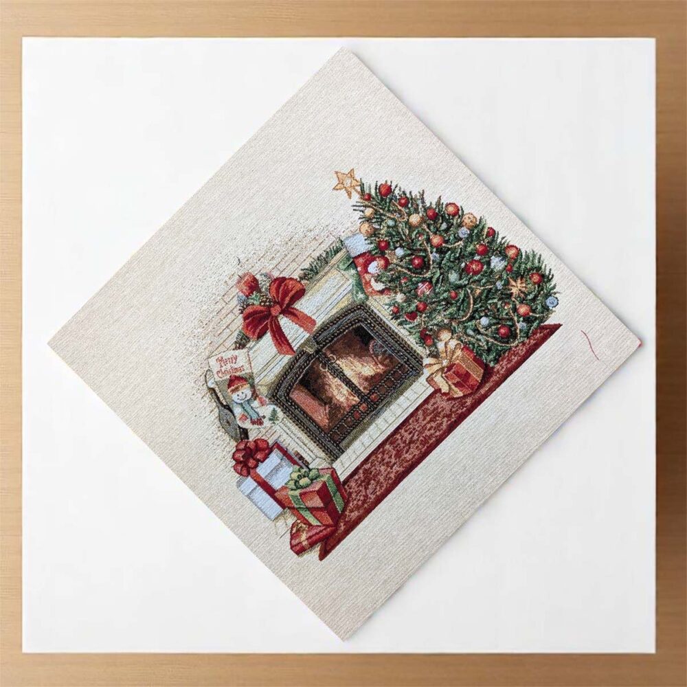 Χριστουγεννιάτικο Πετσετάκι 44x44 Cotone | Fireplace