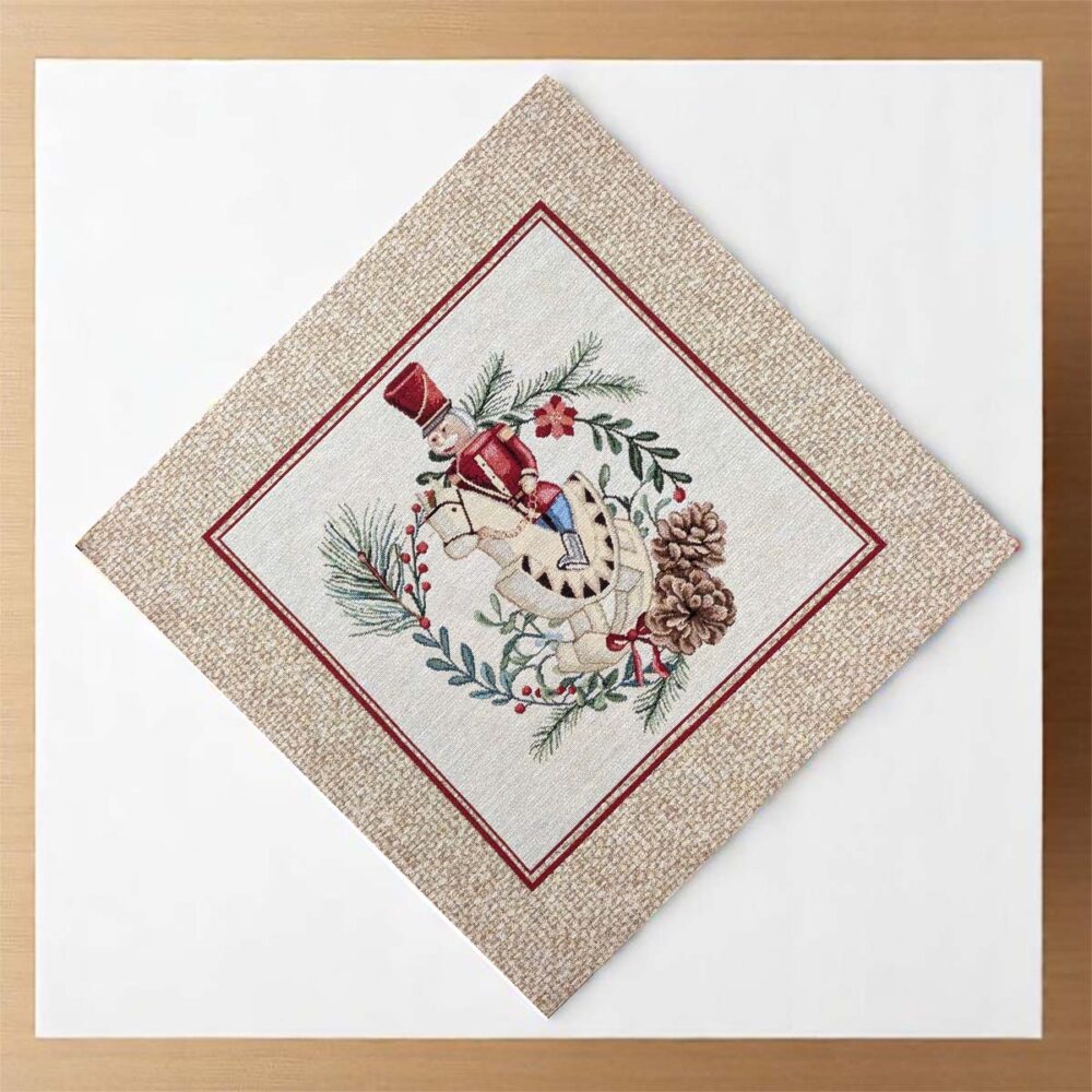 Χριστουγεννιάτικο Πετσετάκι 44x44 Cotone | Veteran Horse